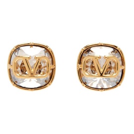 발렌티노 Valentino Garavani Gold VLogo Stud Earrings 222807F022022
