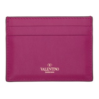 발렌티노 Valentino Garavani Pink Rockstud Card Holder 222807F037003