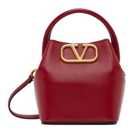 발렌티노 Valentino Garavani Red Mini Bucket VLogo Shoulder Bag 222807F048052