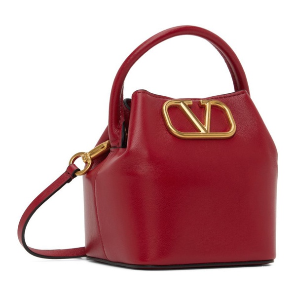 발렌티노 Valentino Garavani Red Mini Bucket VLogo Shoulder Bag 222807F048052
