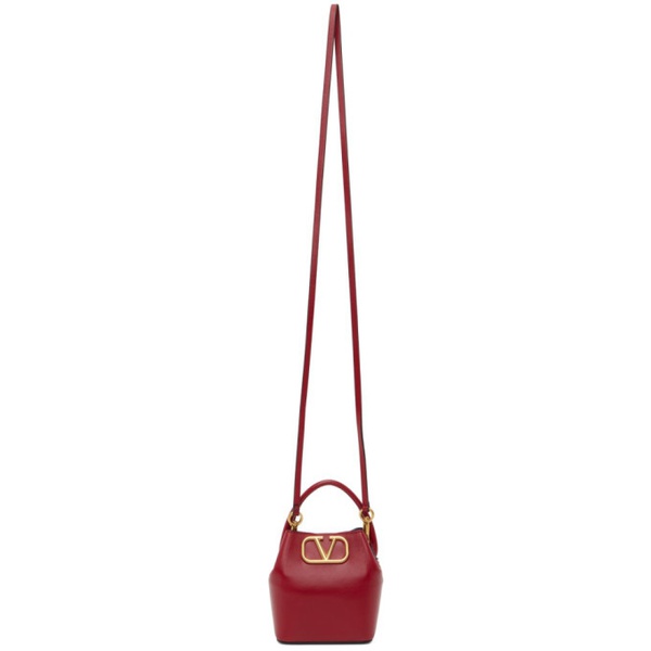  발렌티노 Valentino Garavani Red Mini Bucket VLogo Shoulder Bag 222807F048052