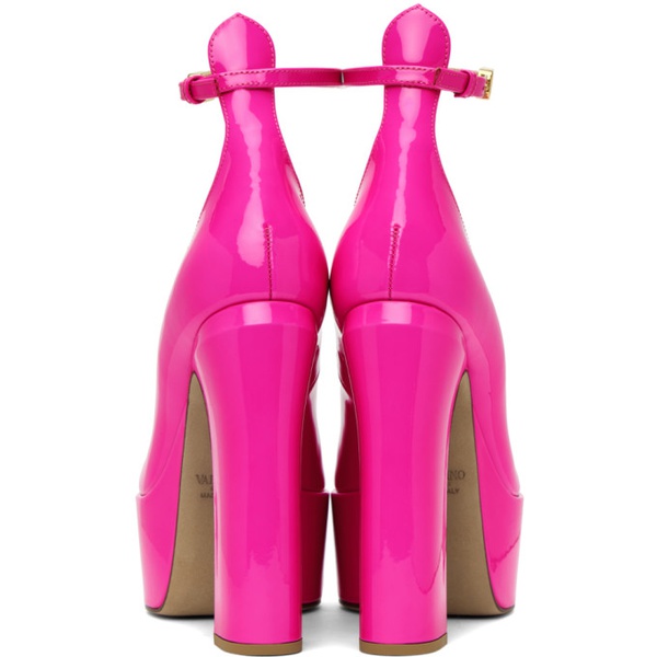  발렌티노 Valentino Garavani Pink Tan-Go Platform Heels 222807F122027