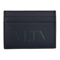 발렌티노 Valentino Garavani Navy VLTN Card Holder 222807M163001