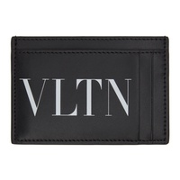 발렌티노 Valentino Garavani Black Small VLTN Card Holder 222807M163007