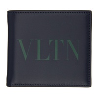 발렌티노 Valentino Garavani Navy VLTN Wallet 222807M164003