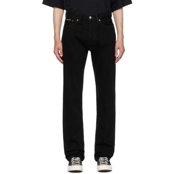 캘빈클라인 Calvin Klein Black Straight Fit Jeans 222824M186001