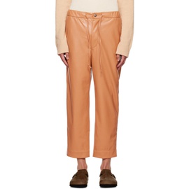 나누쉬카 Nanushka Tan Jain Faux-Leather Pants 222845M189003