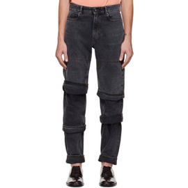 와이프로젝트 Y/Project Black Multi Cuff Jeans 222893M186009