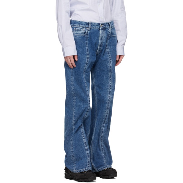  와이프로젝트 Y/Project Blue Classic Wire Jeans 222893M186011