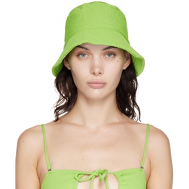 다니엘 귀조 Danielle Guizio SSENSE Exclusive Green Mona Bucket Hat 222897F015000