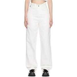슈슈통 SHUSHU/TONG SSENSE Exclusive White Double Layer Jeans 222901F069016