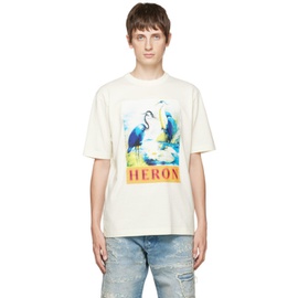 헤론 프레스톤 Heron Preston White Halftone Heron T-shirt 222967M213017