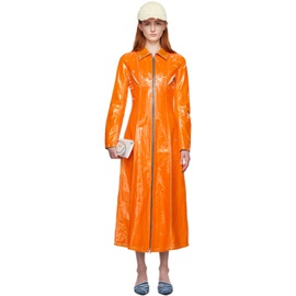 디젤 Diesel Orange De-Luis-Fsc Denim Maxi Dress 231001F055006