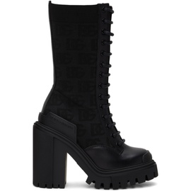 Dolce&Gabbana Black All-Over DG Boots 231003F114000