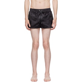 Dolce&Gabbana Black Monogram Swim Shorts 231003M208004