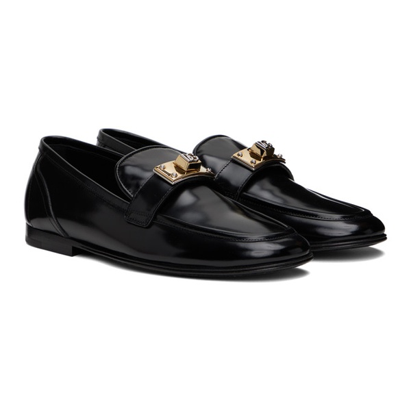 돌체앤가바나 Dolce&Gabbana Black Hardware Loafers 231003M231001