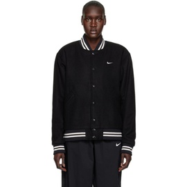 Nike Black Sportswear Authentics Varsity Jacket 231011F058000