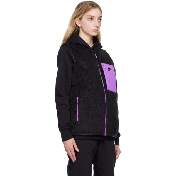 나이키 Nike Black & Purple Winter Reversible Vest 231011F068003