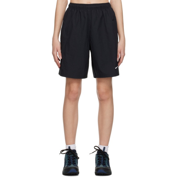 나이키 Nike Black Embroidered Shorts 231011F088015