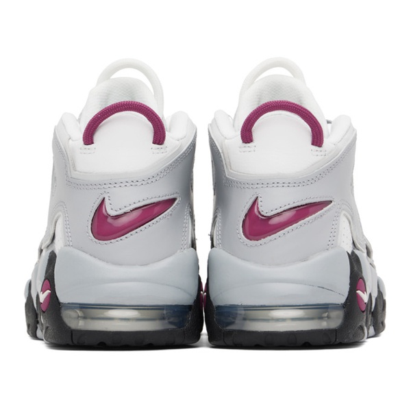 나이키 Nike White & Gray Air More Uptempo Sneakers 231011F127027