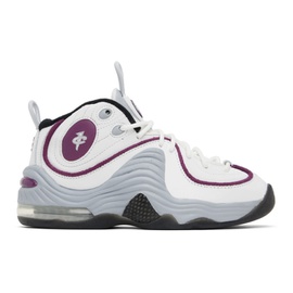 Nike White & Purple Air Penny II Sneakers 231011F127028
