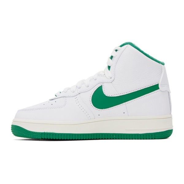 나이키 Nike White & Green Air Force 1 Sculpt Sneakers 231011F127030