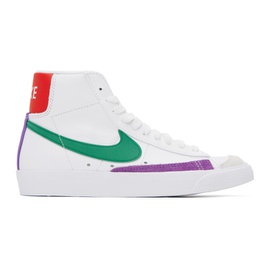 Nike White & Green Blazer Mid 77 Sneakers 231011F127031