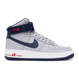 Nike Gray & Navy Air Force 1 High Sneakers 231011F127040