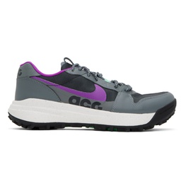 Nike Gray & Purple ACG Lowcate Sneakers 231011F128060