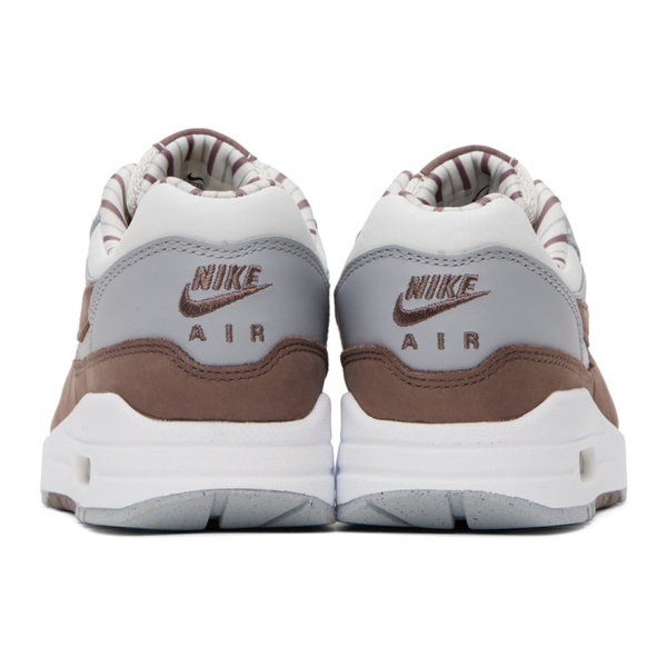 나이키 Nike White & Brown Air Max 1 Shima Shima Sneakers 231011F128168