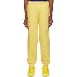 Nike Yellow Embroidered Lounge Pants 231011M190043