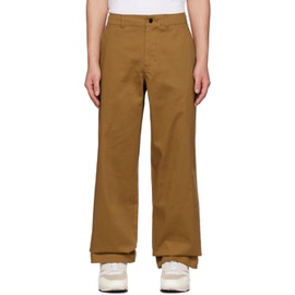 Nike Tan Embroidered Trousers 231011M190047