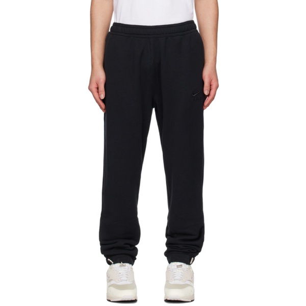 나이키 Nike Black Embroidered Lounge Pants 231011M190051