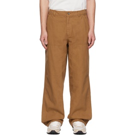Nike Brown Double Panel Trousers 231011M191001