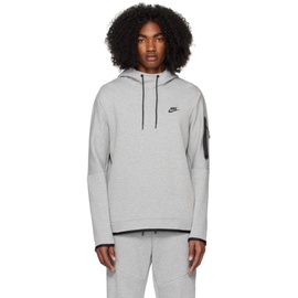 Nike Gray Sportswear Tech Fleece Hoodie 231011M202030