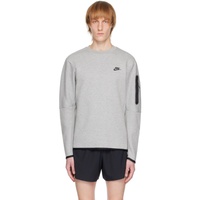 Nike Gray Sportswear Tech Sweatshirt 231011M204018