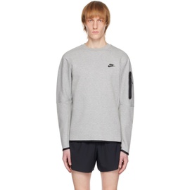 Nike Gray Sportswear Tech Sweatshirt 231011M204018