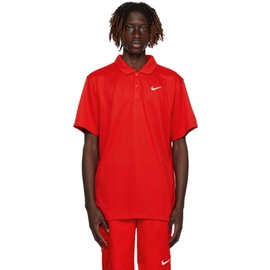 Nike Red Embroidered Polo 231011M212011