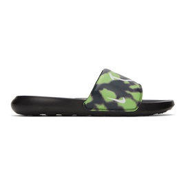 Nike Black & Green Victori One Sandals 231011M234004
