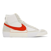 Nike White & Red Blazer Mid 77 Pro Club Sneakers 231011M236015
