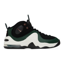 Nike Black & Green Air Penny II Sneakers 231011M236055