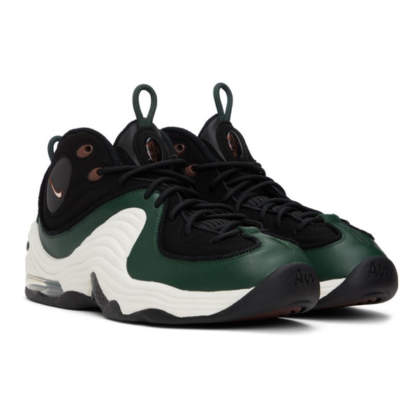 나이키 Nike Black & Green Air Penny II Sneakers 231011M236055