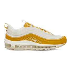 Nike White & Yellow Air Max 97 Premium Sneakers 231011M237072