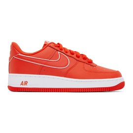 Nike Red Air Force 1 07 Sneakers 231011M237137