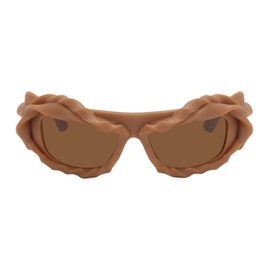 오토링거 Ottolinger Brown Twisted Sunglasses 231016F005003