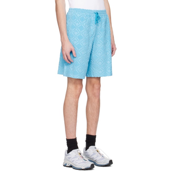  마린 세르 Marine Serre Blue Moon Sponge Shorts 231020M193001