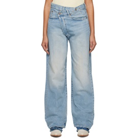 알썰틴 R13 Blue Crossover Jeans 231021F069040