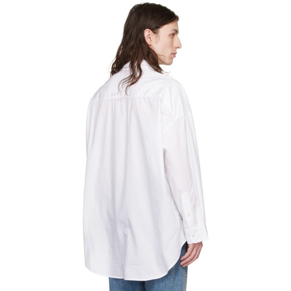  알썰틴 R13 White Drop Neck Shirt 231021M192006