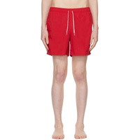 Bather Red Drawstring Swim Shorts 231059M208008