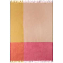 Vitra Pink & Beige Colour Block Blanket 231059M792017